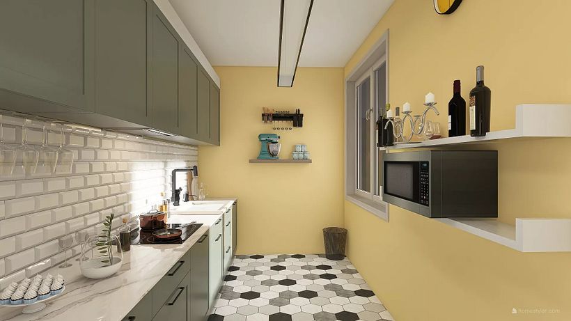 Cozinha clean com tons pastéis