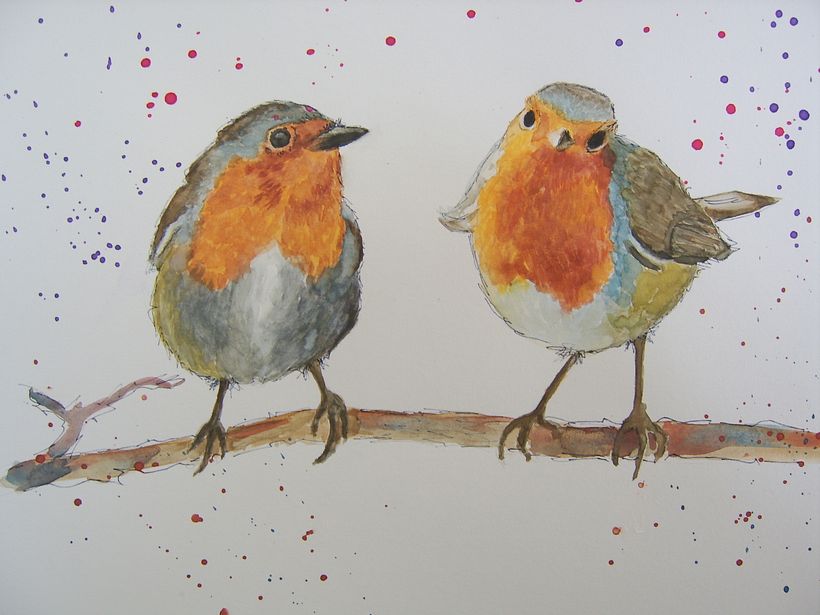 My project in Artistic Watercolor Techniques for Illustrating Birds course 1