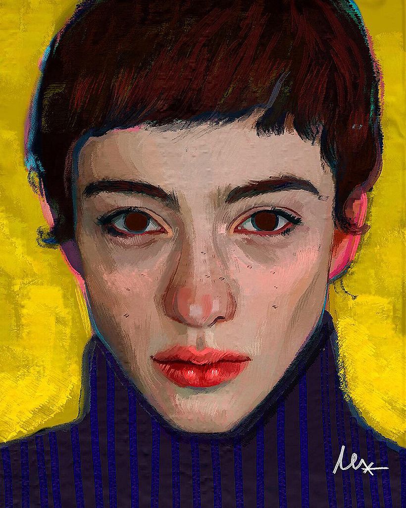 Retrato en Photoshop de Alex de Marcos García.