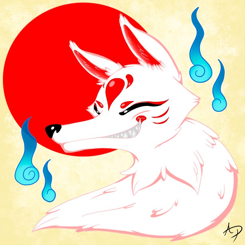 Un dios japonés kitsune que cuando camina junto a los mortales se llama Shiroi Kegawa