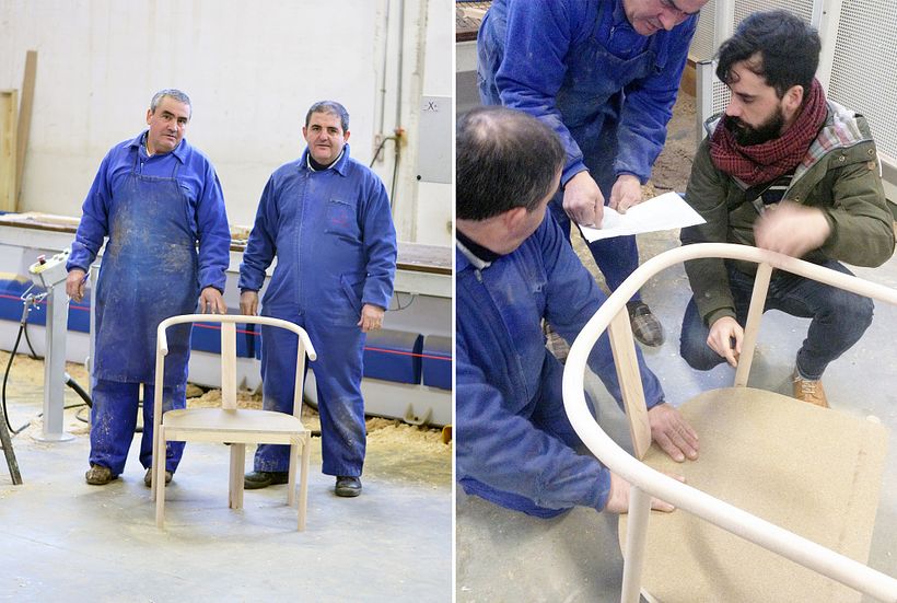 Construcción prototipo con artesanos carpinteros