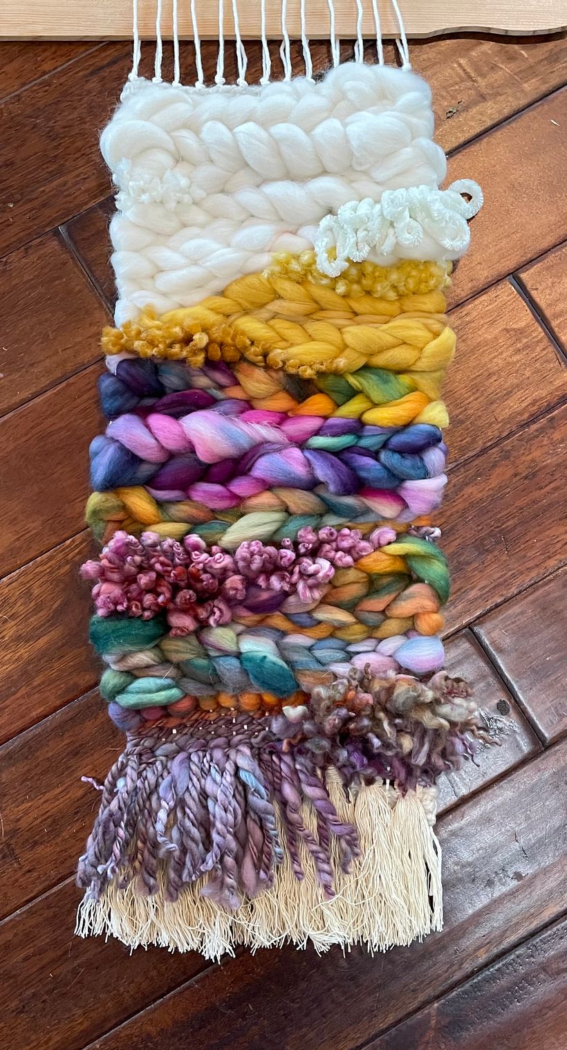 My project in Introduction to Frame Loom Tapestry course 0