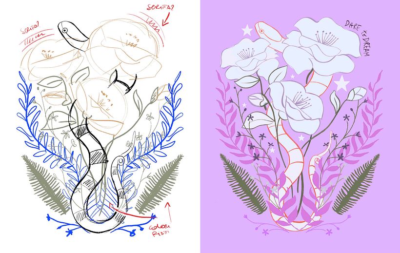 My project in Procreate: Creative Illustration Techniques course 4