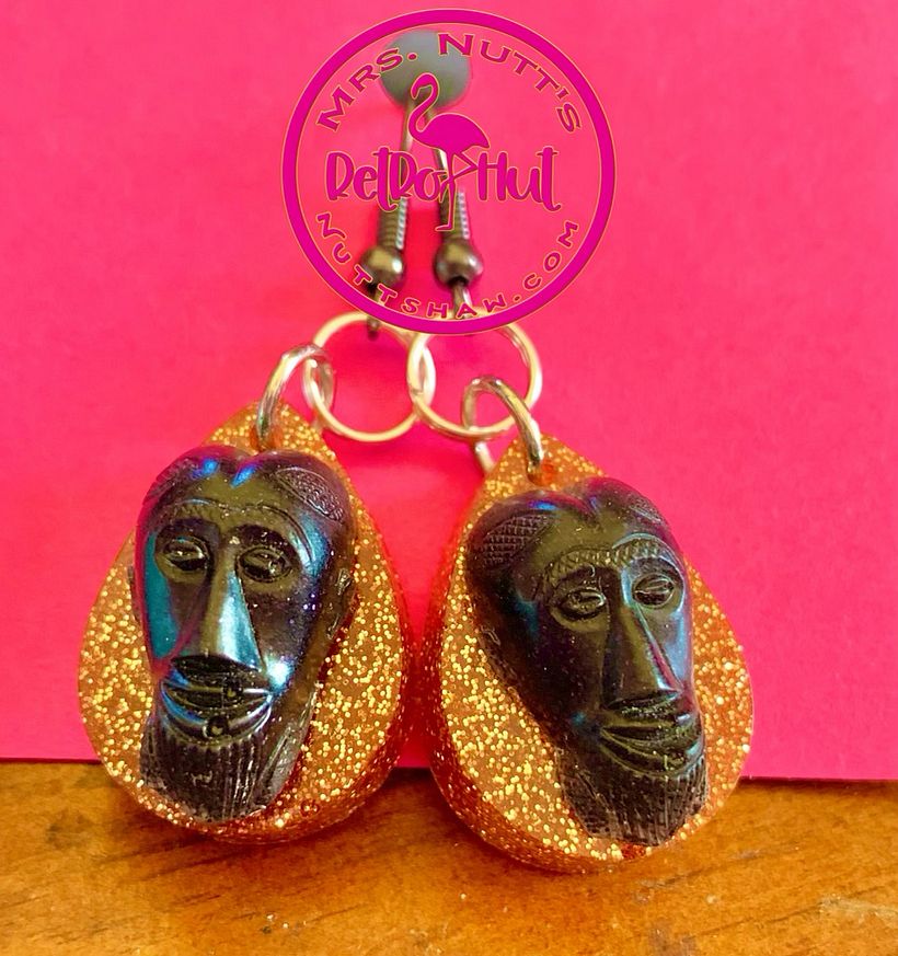 Replicated from a pair of my mothers clip on earrings from the 50's
