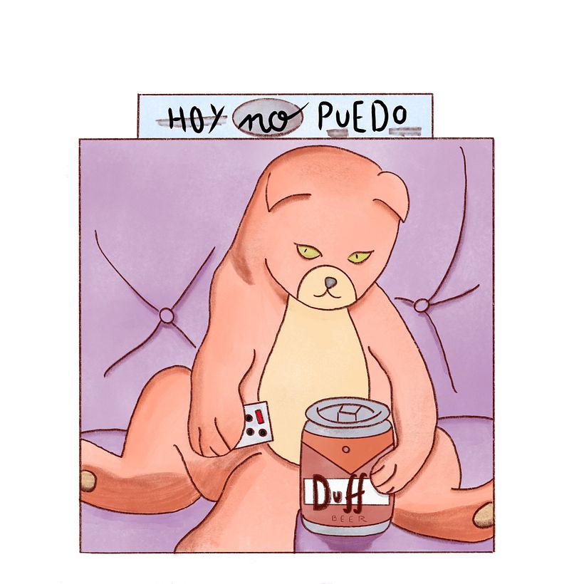 Ilustración final con acuarela (pincel quoll de artístico) 