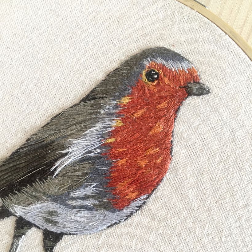 Mi Proyecto del curso: Pintar con hilo: técnicas de ilustración textil 1