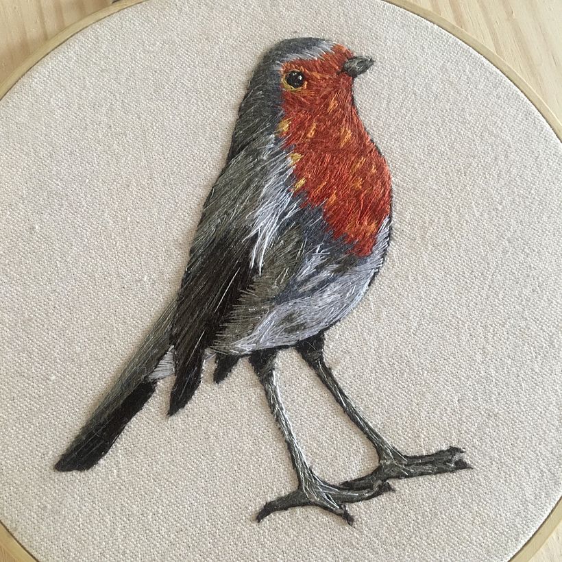 Mi Proyecto del curso: Pintar con hilo: técnicas de ilustración textil 2