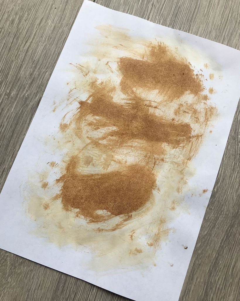 Step 4: textures made from soy sauce and other Chinese food ingredients