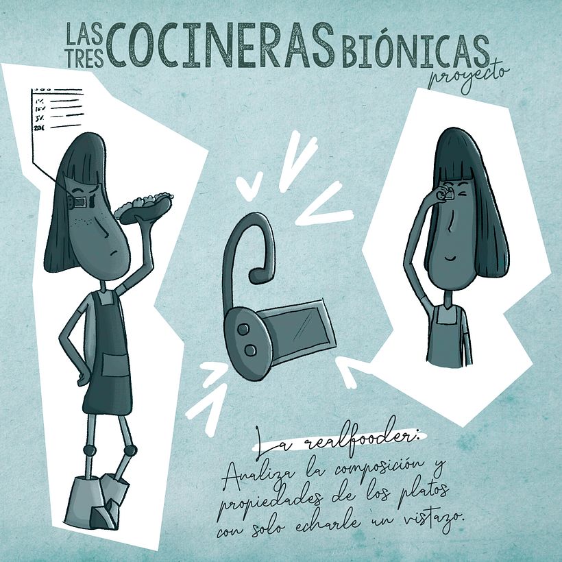 Ilustración especifica de la cocinera "La realfooder".