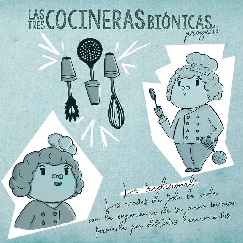 Ilustración especifica de la cocinera "La Tradicional".