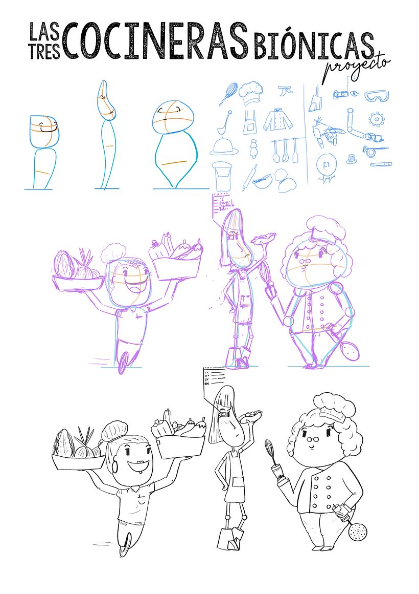 Proceso del boceto final.