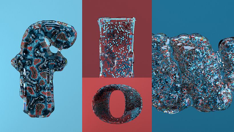 BUBBLE FLOW: Lettering 3D animado con X-Particles 9