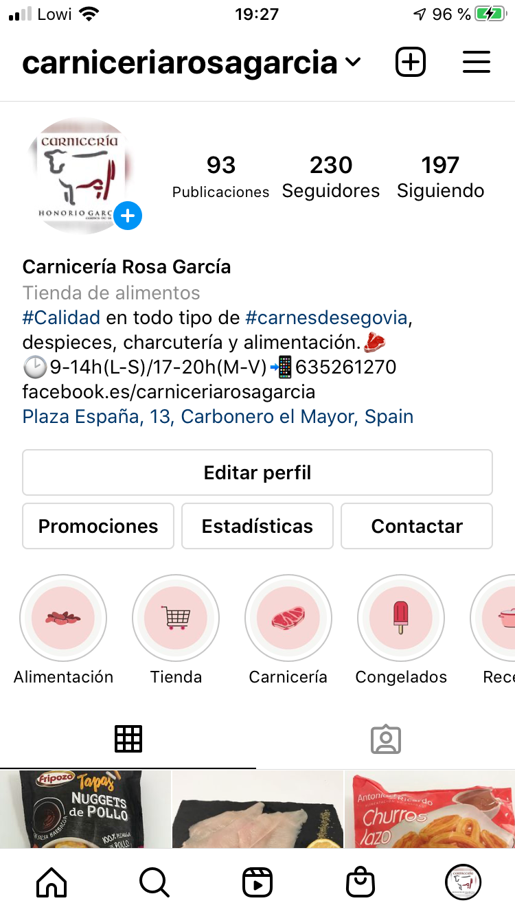 Perfil y destacados, ambos editados desde el comienzo del cursos