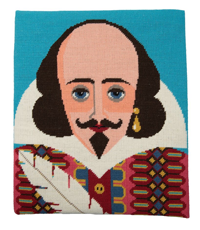 William Shakespeare needlepoint -1