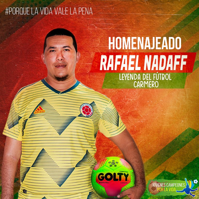 Publicación para la pagina de Facebook de MicroFútbol un jugador homenajeado.
