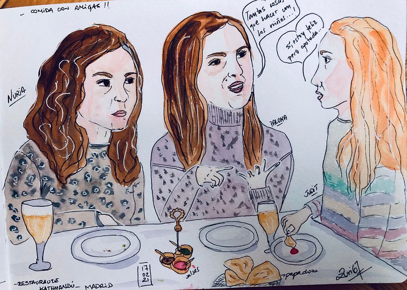 Comida con amigas