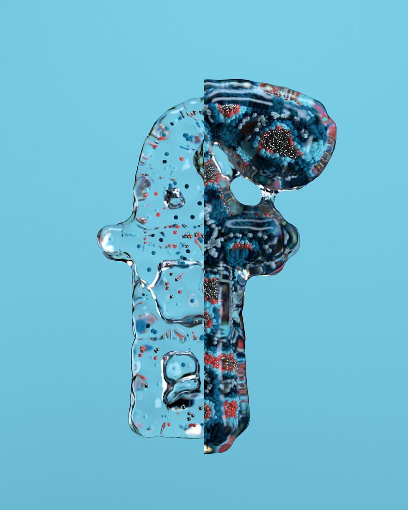 BUBBLE FLOW: Lettering 3D animado con X-Particles 14