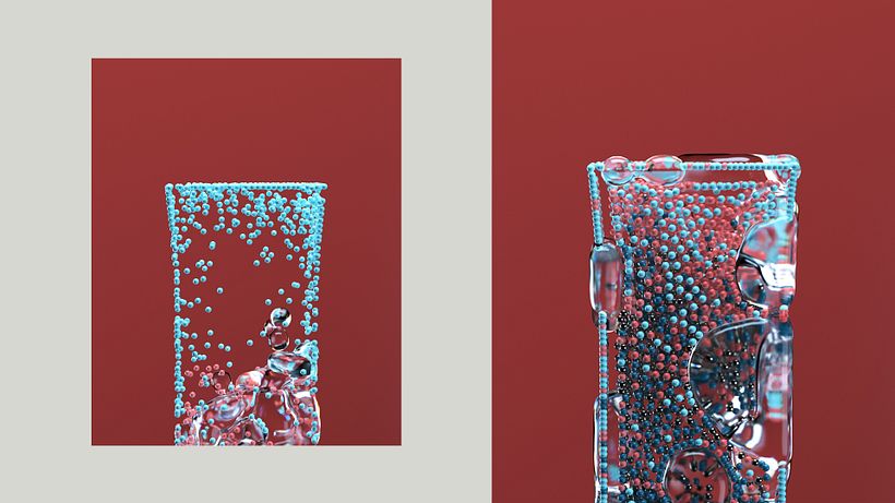 BUBBLE FLOW: Lettering 3D animado con X-Particles 18