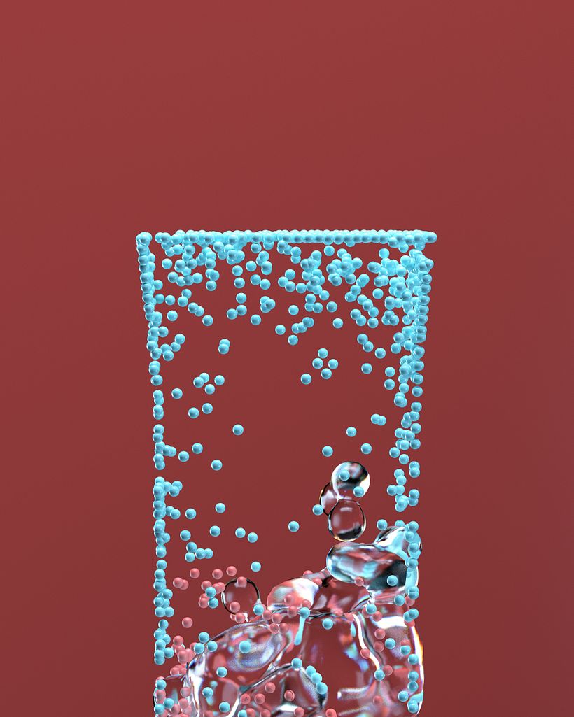 BUBBLE FLOW: Lettering 3D animado con X-Particles 19