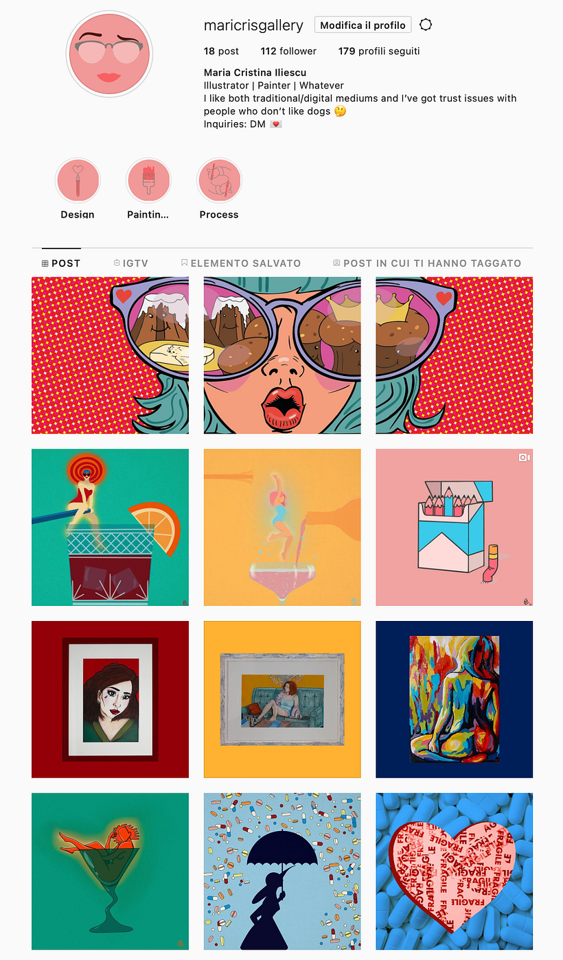 Mi perfil: https://www.instagram.com/maricrisgallery/