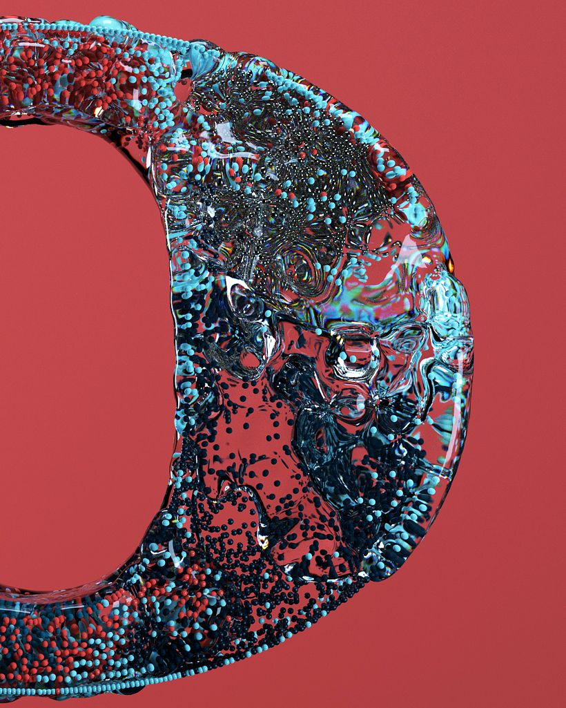 BUBBLE FLOW: Lettering 3D animado con X-Particles 26