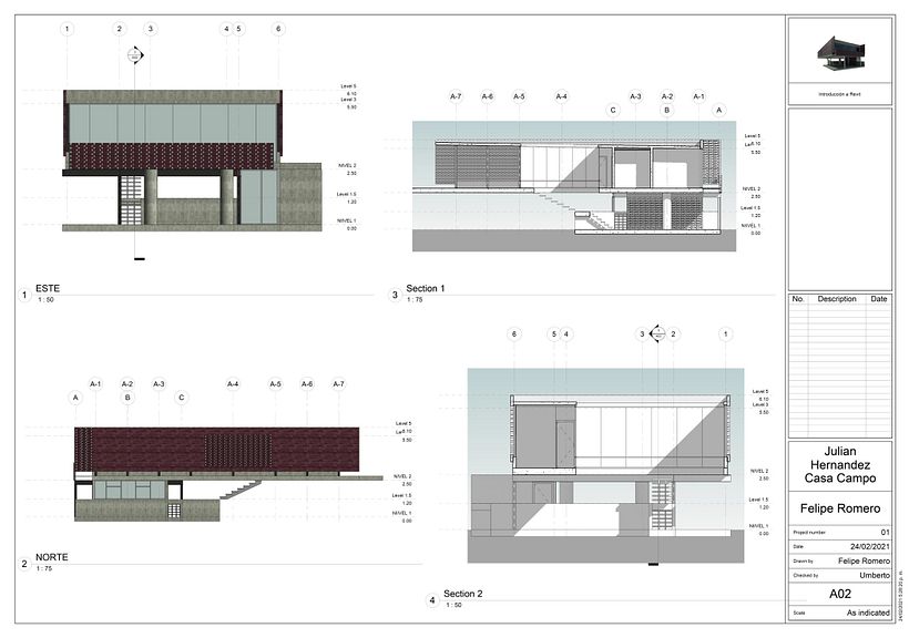 Mi Proyecto del curso: Diseño y modelado arquitectónico 3D con Revit 1