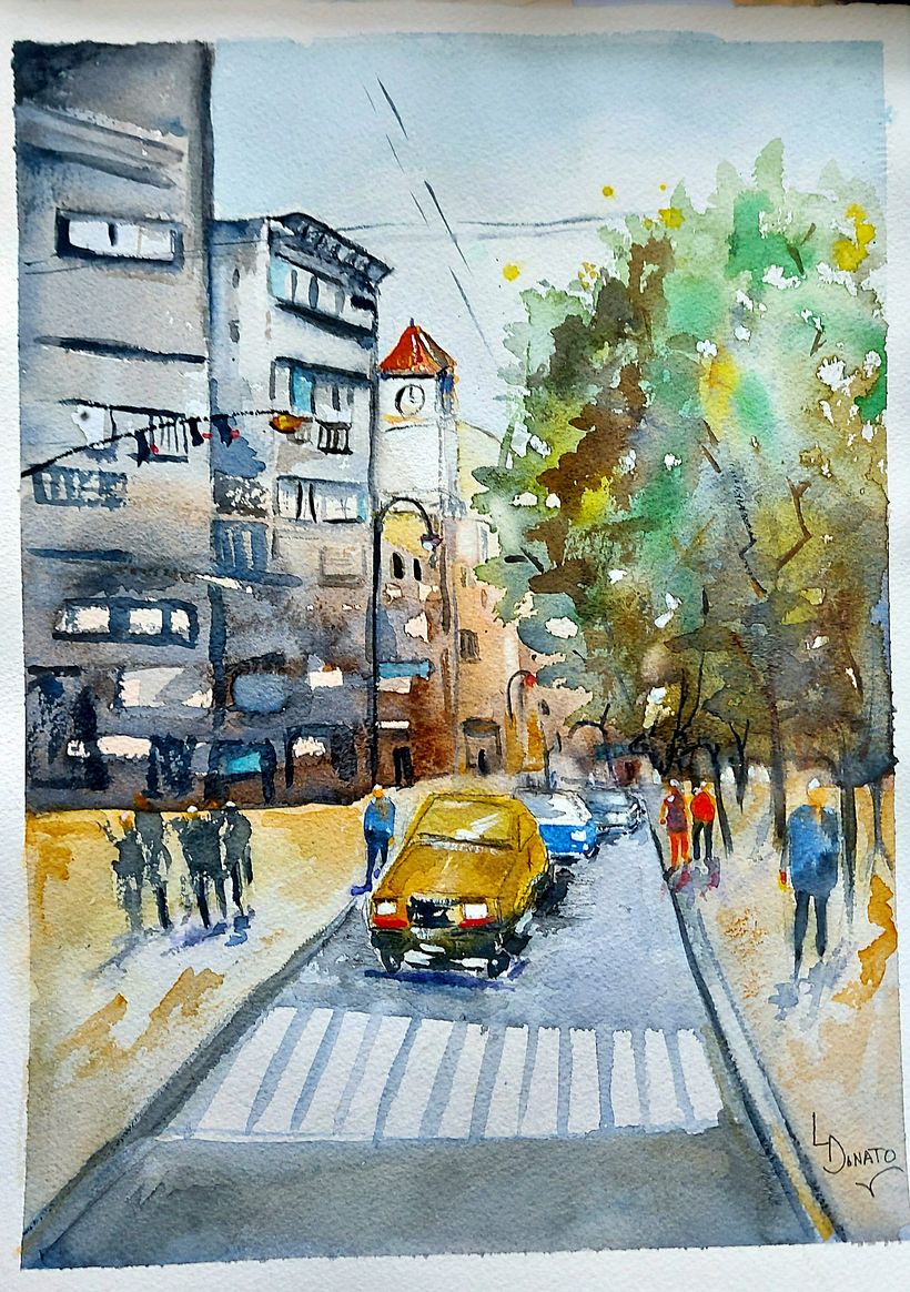 Mi Proyecto del curso: Paisajes urbanos en acuarela 0