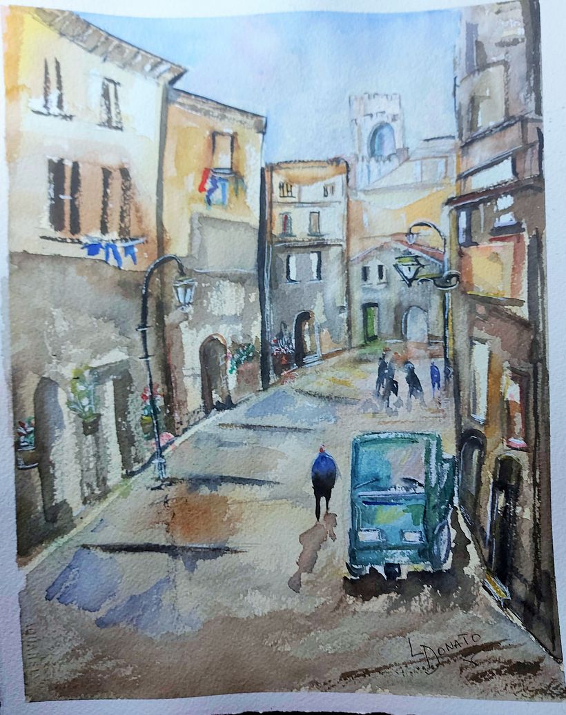 Mi Proyecto del curso: Paisajes urbanos en acuarela 2