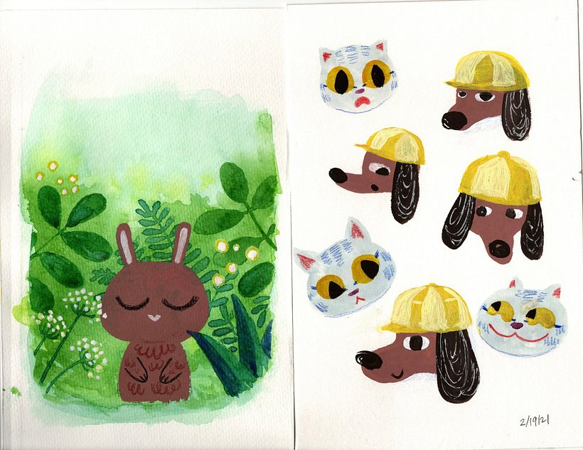 Early sketches of characters