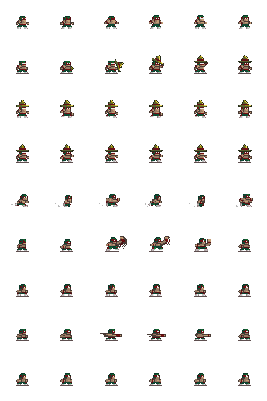 Y esta es la Sprite Sheet