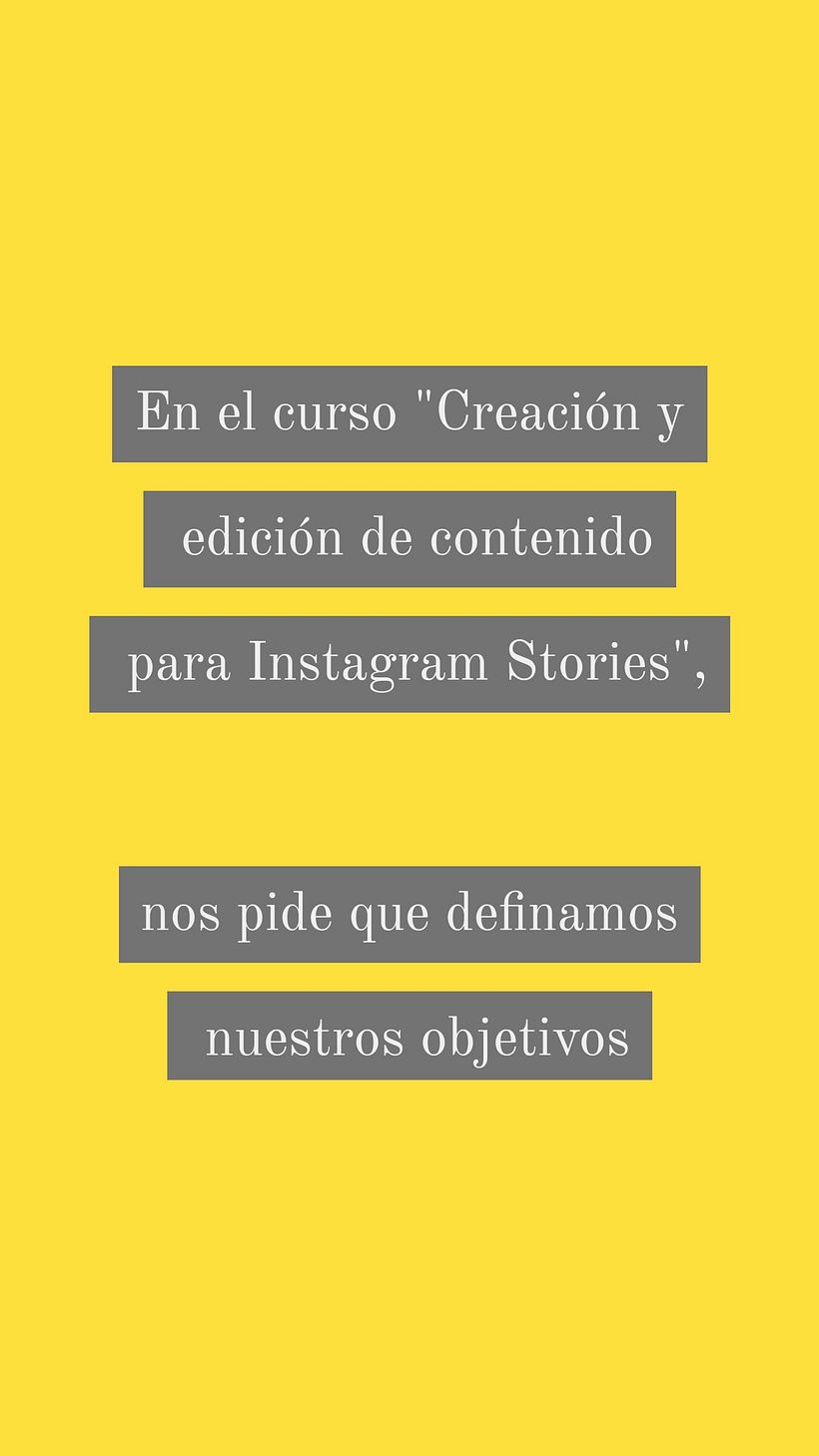 Dia 3 Semana 1: maquetado con Instagram Stories. En el hueco falta la mención que terminaré de poner cuando lo publique