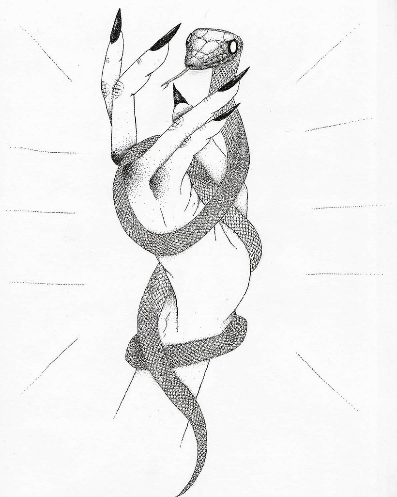 Dotwork serpiente 0