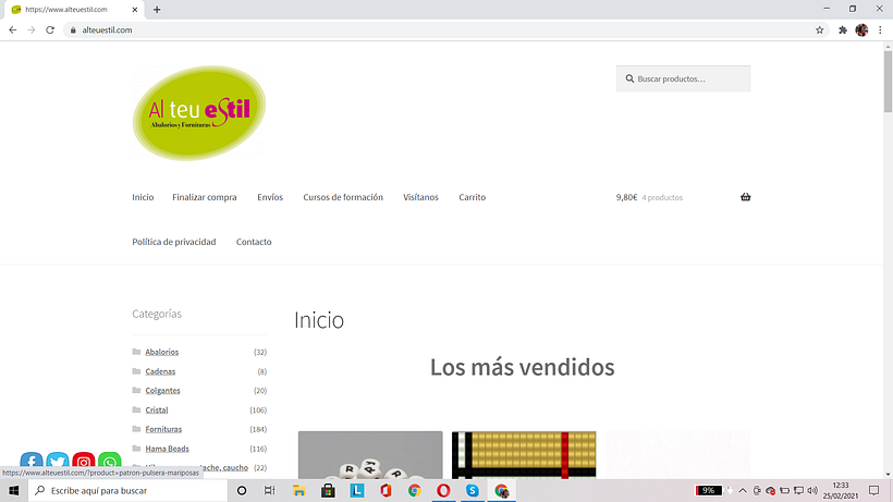 Este es el e-commerce que he hecho para la tienda familiar. Faltan infinitos productos aún, poco a poco...