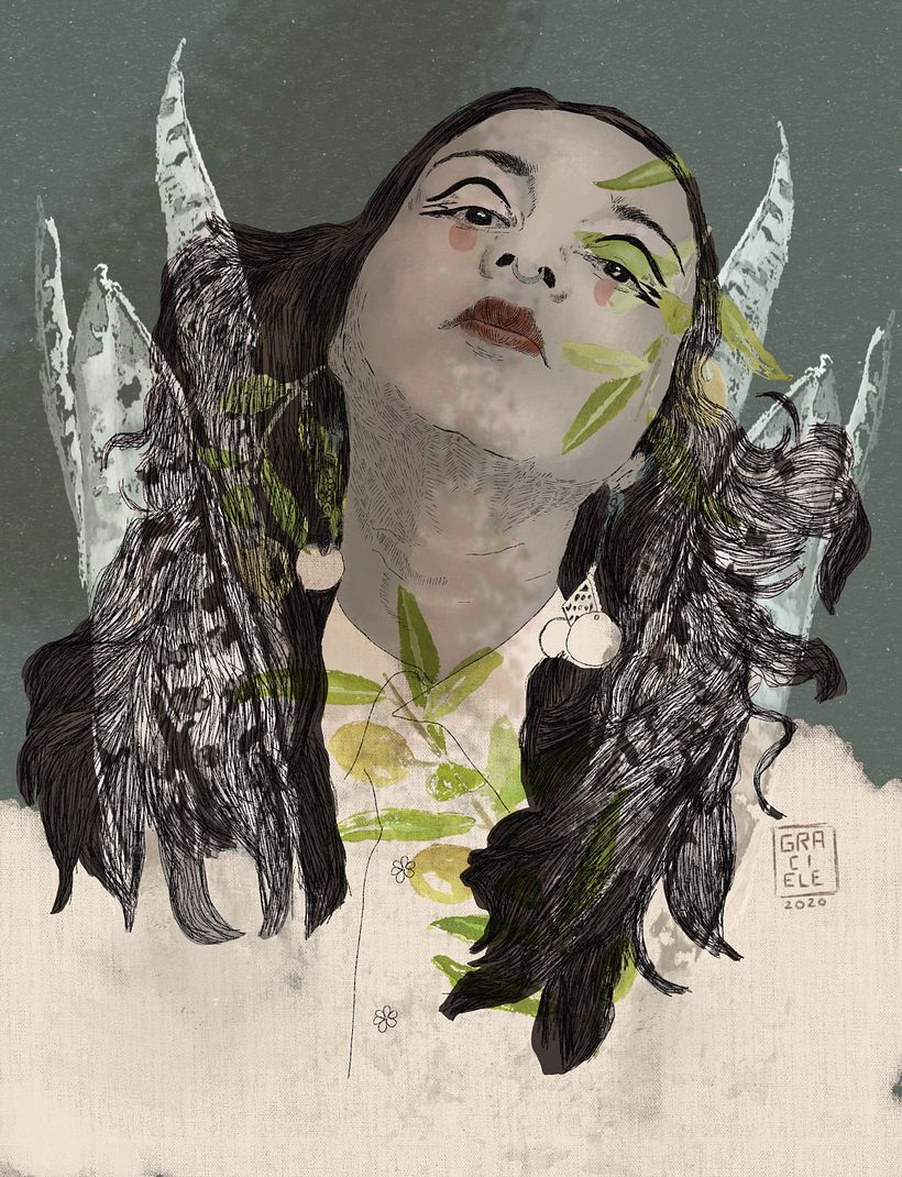 Mi Proyecto del curso: Retrato ilustrado con Procreate -1