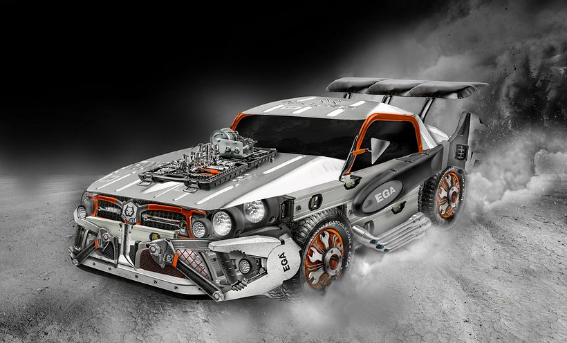 Car made of tools 0
