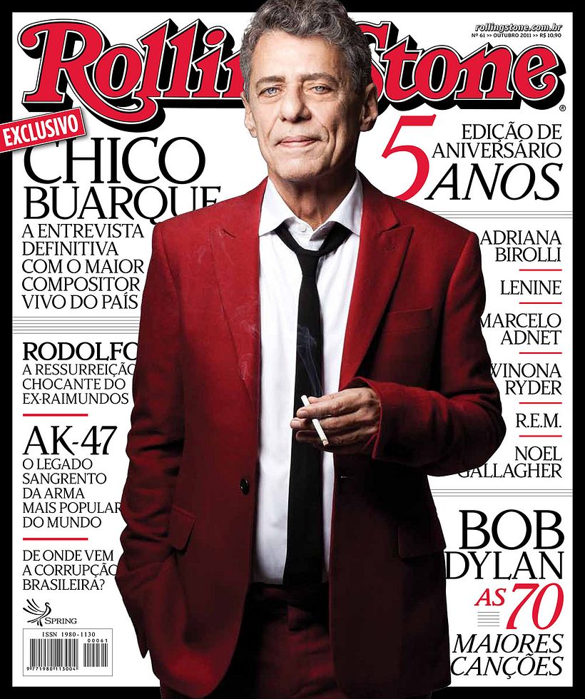 Chico Buarque en la portada de "Rolling Stone", por Daryan Dornelles.