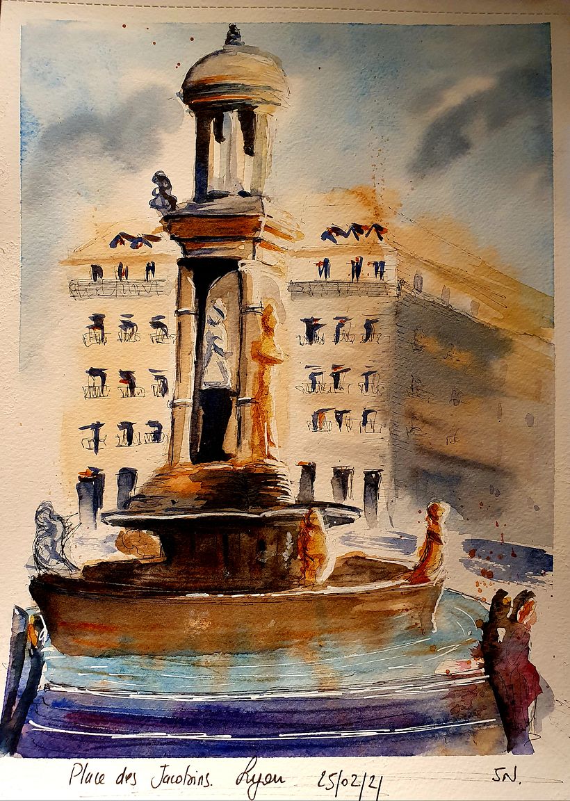 Mon projet du cours : Dessin architectural à l’aquarelle et à l’encre 1