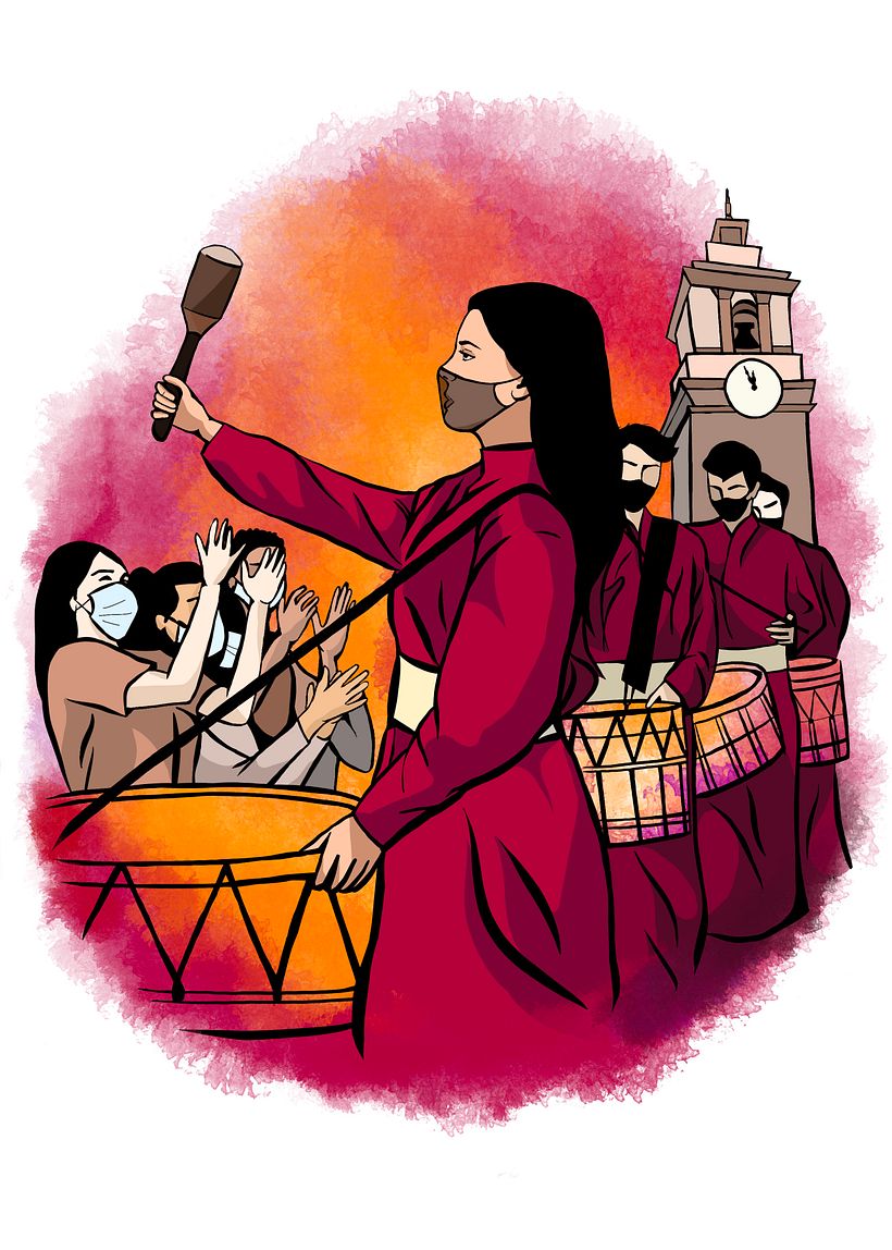Ilustración para cartel Tambors de Passió 2021 (Almassora, Castelló)