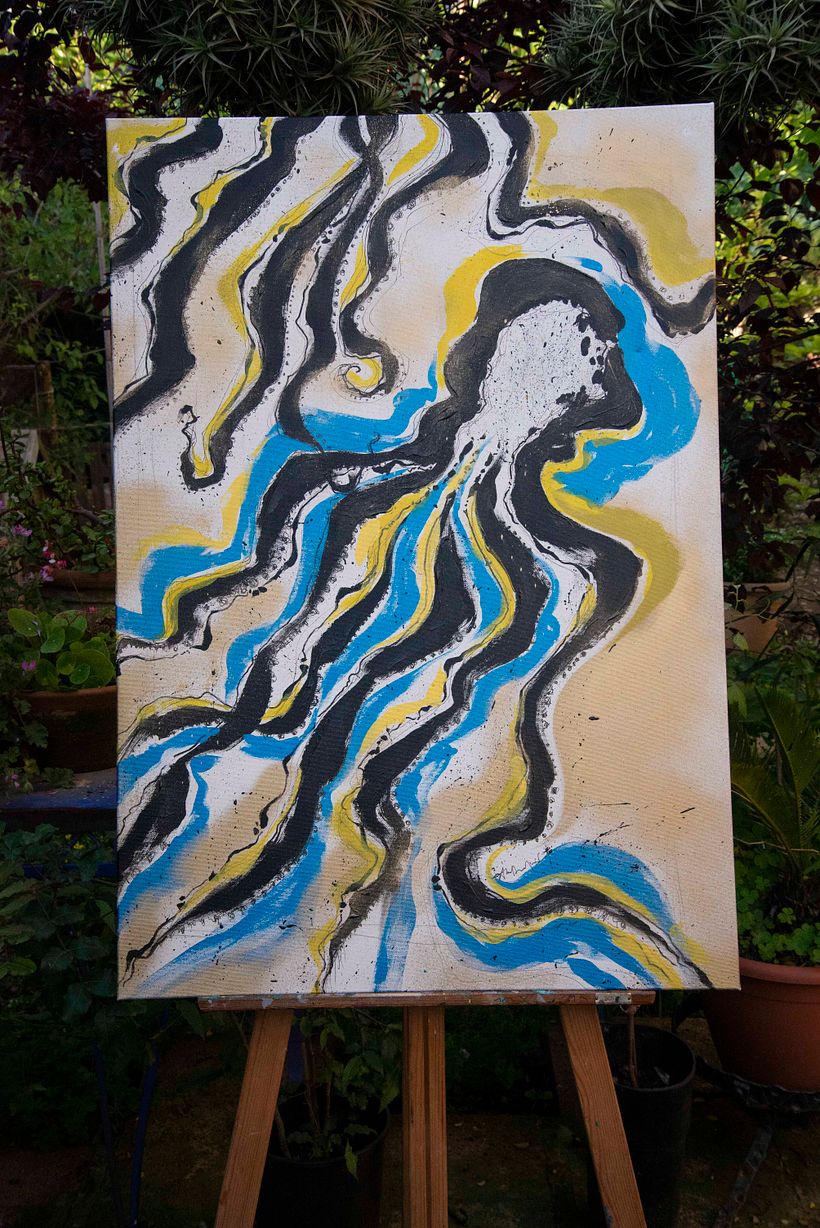 "Pops"  - Técnica mixta: Pintura acrílica, sprays, tintas, rotuladores y lápices... Año 2019 