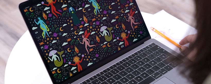Sara Tomate cria um padrão no Illustrator