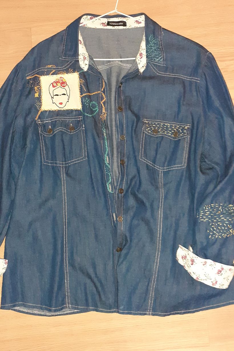 Mi Proyecto del curso: Bordado: reparación de prendas MI CAMISA ESPECIAL. 0