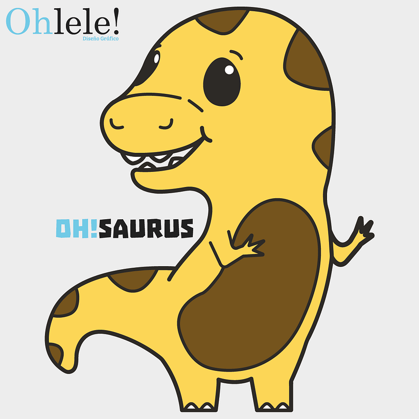 El es Oh!Saurus, personaje para marca.
