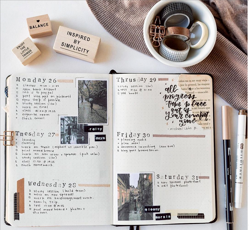 Simpler journals make the most of blank space.