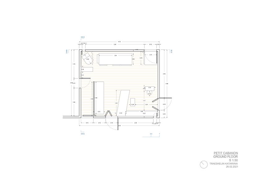 Petit Cabanon – My project in Introduction to Architectural Drawing in AutoCAD course 0