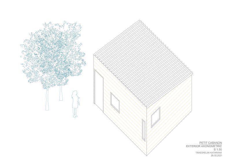 Petit Cabanon – My project in Introduction to Architectural Drawing in AutoCAD course 5