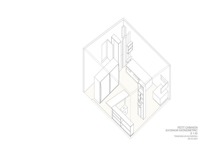 Petit Cabanon – My project in Introduction to Architectural Drawing in AutoCAD course 6