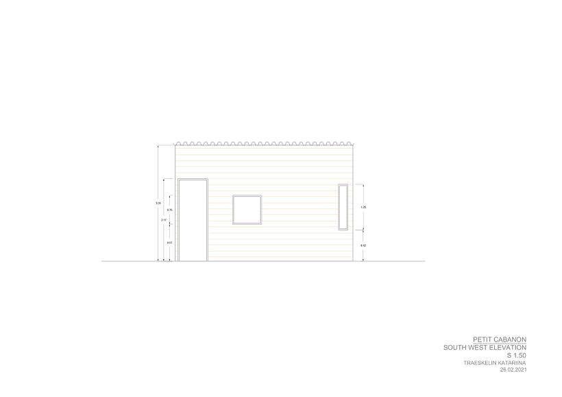 Petit Cabanon – My project in Introduction to Architectural Drawing in AutoCAD course 1