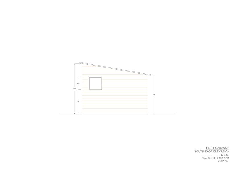 Petit Cabanon – My project in Introduction to Architectural Drawing in AutoCAD course 3