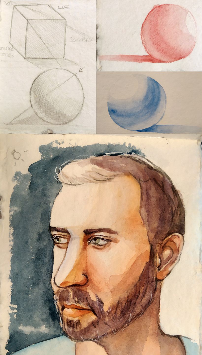 Mi Proyecto del curso: Cuaderno de retratos en acuarela 5