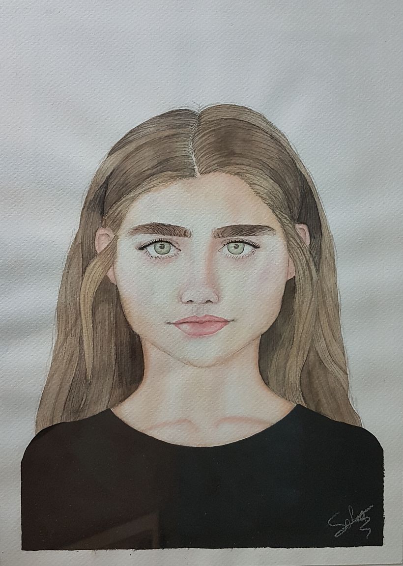 Mi Proyecto del curso: Retrato en acuarela a partir de una fotografía -1